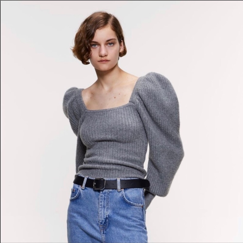 ZARA puff sleeve sweater